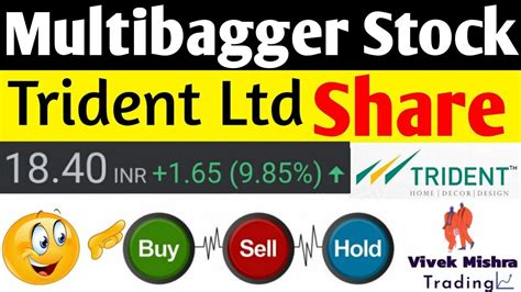 Trident Ltd Stock Price - Get TRIDENT share prices with latest news, NSE/BSE performance, financial analysis, market cap, annual & quaterly results, dividend, profit/loss account & more on smallcase
